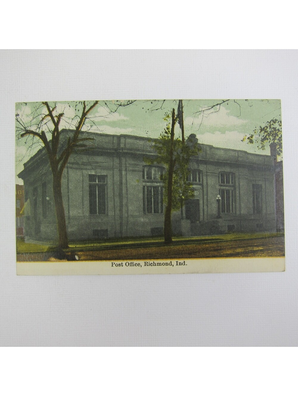 Antique Richmond Indiana Postcard Post Office UNPOSTED